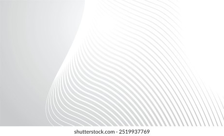 Fondo abstracto gris con línea de curva de rayas para el telón de fondo o presentación