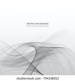 Grey abstract background waves.The wave vector technology background