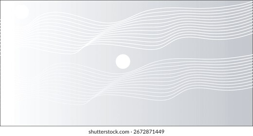 Fondo abstracto gris con líneas blancas del círculo. Diseño geométrico del arte de la línea de la raya. Patrón de líneas mínimas.