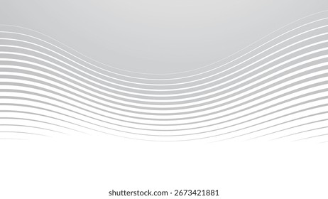 Fundo Abstrato Cinza com Linha Branca Moderno Padrão Mínimo Textura Vetor Design Gráfico