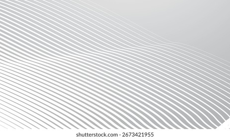 Fundo Abstrato Cinza com Linha Branca Moderno Padrão Mínimo Textura Vetor Design Gráfico