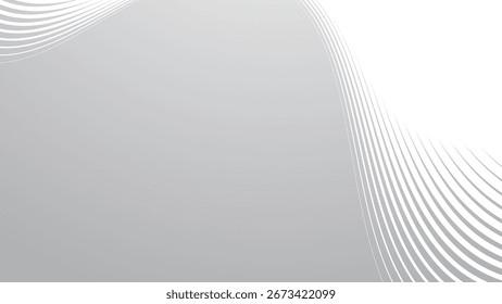 Grauer abstrakter Hintergrund mit weißer Linie Modernes minimales Muster Textur Vektor Grafik Design