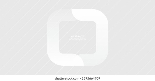 Grey abstract background with white lines. Geometric stripe line art design. Minimal lines pattern. Modern futuristic concept. Suit for presentation, cover, banner, website, business