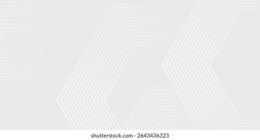 Grey abstract background with white lines. Geometric stripe line art design. Minimal lines pattern. Modern futuristic concept. vector illustration
