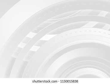 Grey abstract concept hi-tech circles vector background
