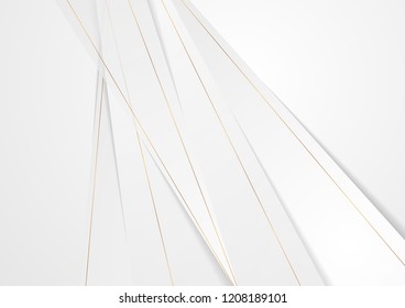 Grey abstract corporate background with bronze outlines. Vector design
