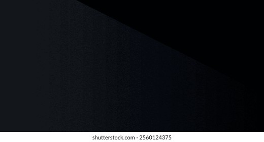 Grey abstract curved wavy lines on black background. Black background with line curve design. Blurred black silk fabric. Iridescent and shining like a star in