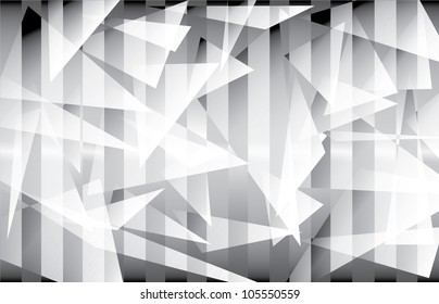 Grey abstract glass fragments