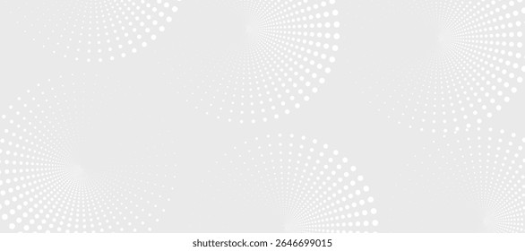 Grey Abstract glowing geometric dot lines on white background. Modern shiny blue circle lines pattern. Futuristic technology concept. Suit for cover, poster