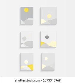 conjunto de fondo de vectores de vectores de material gris abstracto