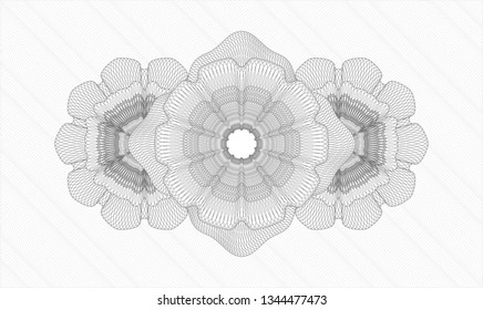 Grey abstract linear rosette