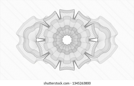 Grey abstract linear rosette