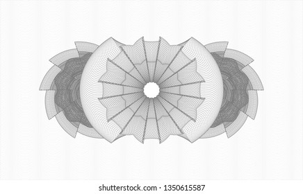 Grey abstract linear rosette