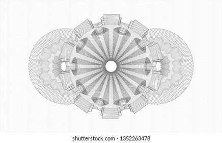 Grey abstract linear rosette