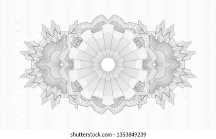 Grey abstract linear rosette