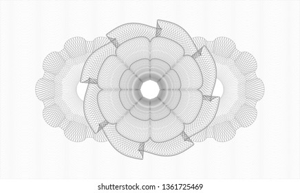 Grey abstract linear rosette