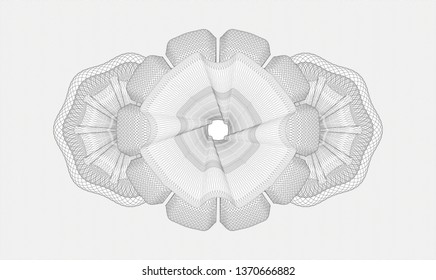 Grey abstract linear rosette