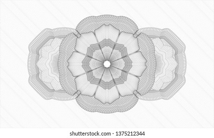 Grey abstract linear rosette