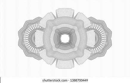 Grey abstract linear rosette. Vector Illustration. Detailed.