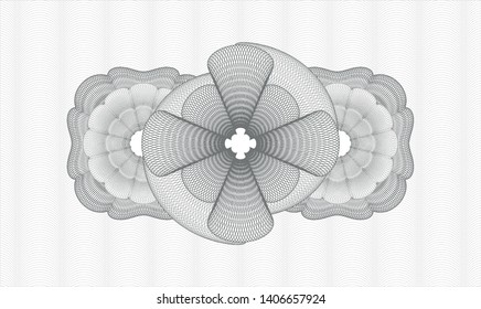 Grey abstract linear rosette. Vector Illustration. Detailed.