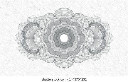 Grey abstract linear rosette. Vector Illustration. Detailed.