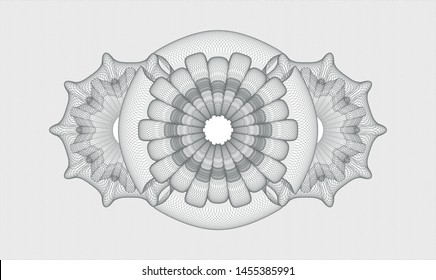 Grey abstract linear rosette. Vector Illustration. Detailed.