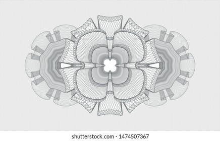 Grey abstract linear rosette. Vector Illustration. Detailed.