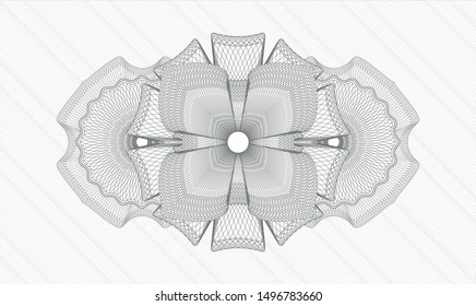 Grey abstract linear rosette. Vector Illustration. Detailed.