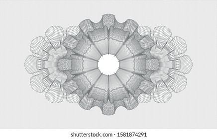 Grey abstract linear rosette. Vector Illustration. Detailed.