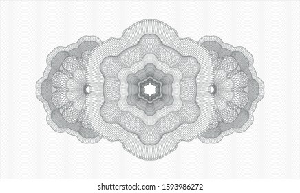 Grey abstract linear rosette. Vector Illustration. Detailed.