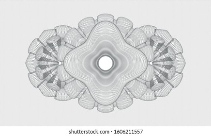 Grey abstract linear rosette. Vector Illustration. Detailed.