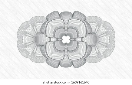 Grey abstract linear rosette. Vector Illustration. Detailed.