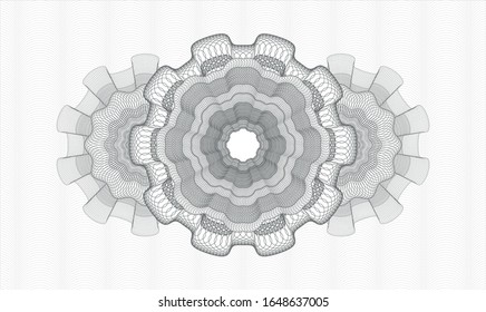 Grey abstract linear rosette. Vector Illustration. Detailed.
