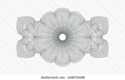 Grey abstract linear rosette. Vector Illustration. Detailed.