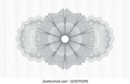 Grey abstract linear rosette. Vector Illustration. Detailed.
