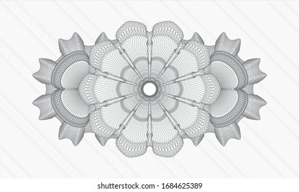 Grey abstract linear rosette. Vector Illustration. Detailed.