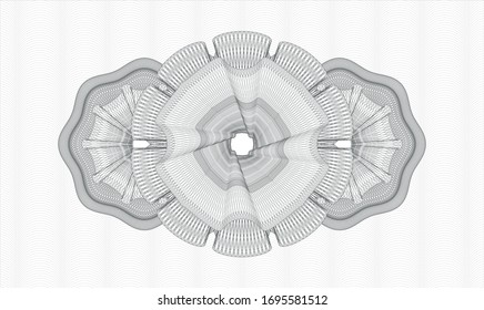 Grey abstract linear rosette. Vector Illustration. Detailed.