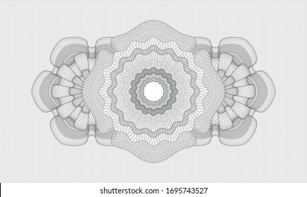 Grey abstract linear rosette. Vector Illustration. Detailed.