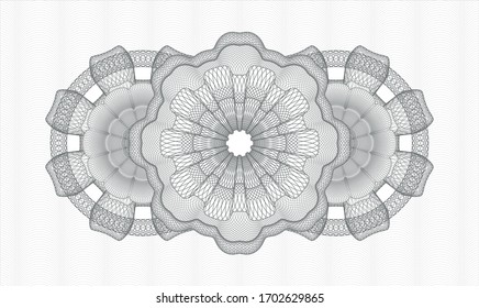 Grey abstract linear rosette. Vector Illustration. Detailed 