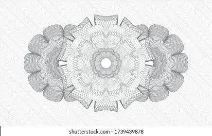 Grey abstract linear rosette. Vector Illustration. Detailed 