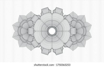 Grey abstract linear rosette. Vector Illustration. Detailed 