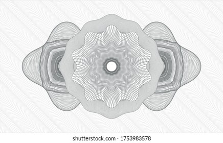 Grey abstract linear rosette. Vector Illustration. Detailed 