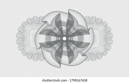 Grey abstract linear rosette. Vector Illustration. Detailed 