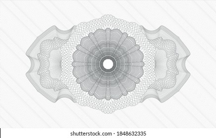 Grey abstract linear rosette. Vector Illustration. Detailed 