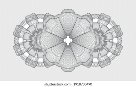 Grey abstract linear rosette. Vector Illustration. Detailed 