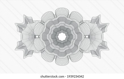 Grey abstract linear rosette. Vector Illustration. Detailed 