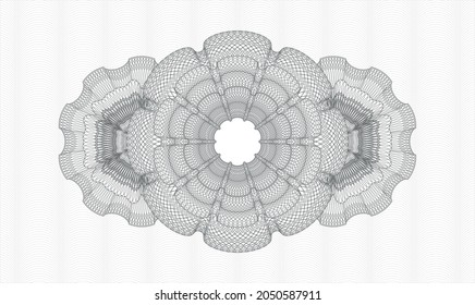 Grey abstract linear rosette. Vector Illustration. Detailed 