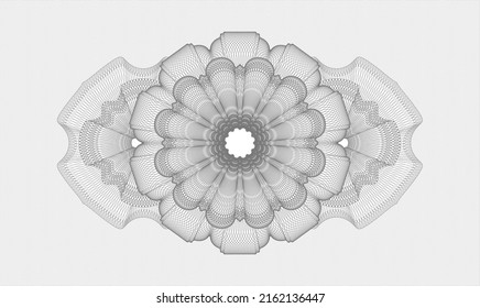 Grey abstract linear rosette. Vector Illustration. Detailed 