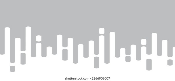 Grey abstract lines on white background. Trendy abstract lines transition background for backdrop, cover, wallpaper and banner. Rounded lines halftone for brochure, layout and flyer. Creative vector