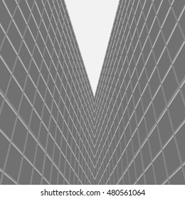 Grey abstract perspective background. Minimal vector design.
